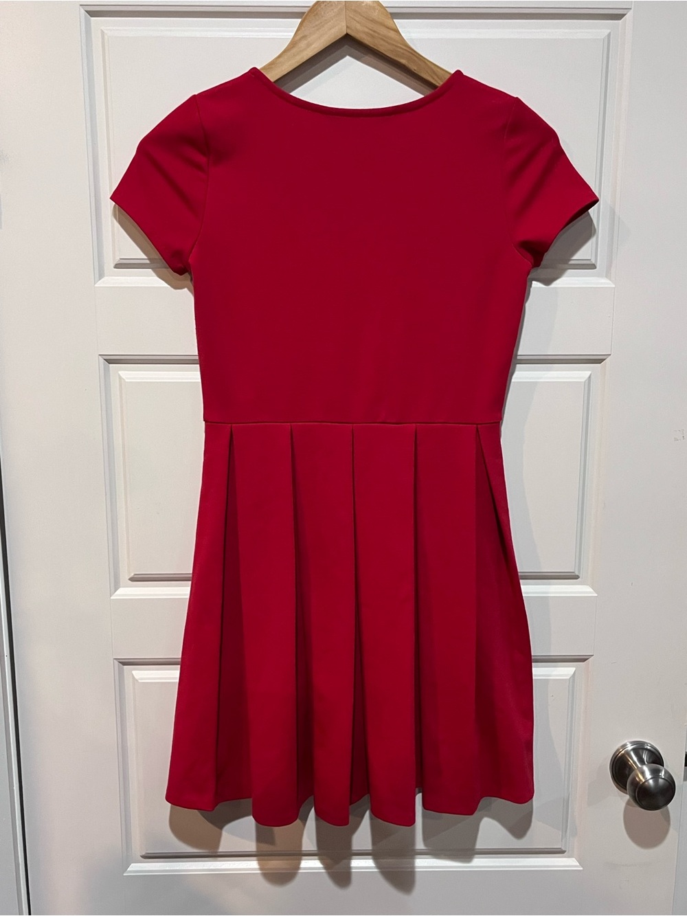 Polo Ralph Lauren Girls L 12-14 Red Pleated Fit & Flare Dress - Picture 5 of 8